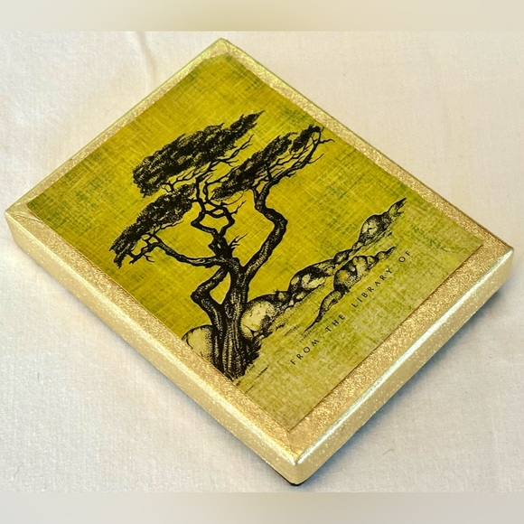 Vintage Antioch Company Japanese Maple Cedar Tree BookPlate Company Original Box - Picture 6 of 11